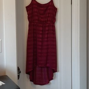Loft High Low Purple spaghetti strap dress